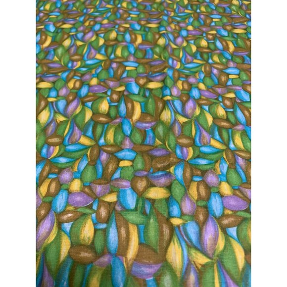 Colorful Abstract Leaf Pattern Cotton Fabric 1/2 Yard 36" Wide Crafting & Sewing - Picture 1 of 6